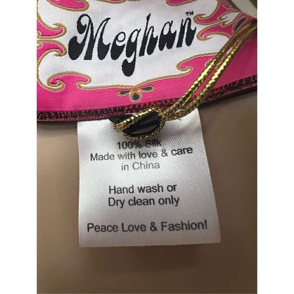 NWT Meghan Fabulous Silk Halter Flower Corsage  Boho Dress - Picture 11 of 11